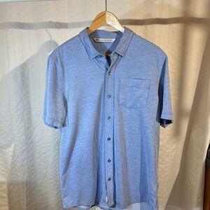 Travis Mathew Light Blue Casual Button Down Shirt